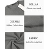 image:imageCOOFANDY Mens Crewneck Sweaters Long Sleeve Dress Knit Sweater Lightweight Slim Fit Pullover SweatersGrey