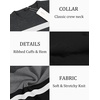 image:imageCOOFANDY Mens Crewneck Sweaters Long Sleeve Dress Knit Sweater Lightweight Slim Fit Pullover SweatersGreyBlack