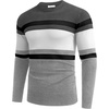image:imageCOOFANDY Mens Crewneck Sweaters Long Sleeve Dress Knit Sweater Lightweight Slim Fit Pullover SweatersGreyWhite