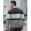 image:imageCOOFANDY Mens Crewneck Sweaters Long Sleeve Dress Knit Sweater Lightweight Slim Fit Pullover SweatersGreyWhite