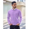image:imageCOOFANDY Mens Crewneck Sweaters Long Sleeve Dress Knit Sweater Lightweight Slim Fit Pullover SweatersPurple