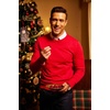 image:imageCOOFANDY Mens Crewneck Sweaters Long Sleeve Dress Knit Sweater Lightweight Slim Fit Pullover SweatersRed