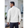 image:imageCOOFANDY Mens Crewneck Sweaters Long Sleeve Dress Knit Sweater Lightweight Slim Fit Pullover SweatersWhite
