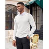 image:imageCOOFANDY Mens Crewneck Sweaters Long Sleeve Dress Knit Sweater Lightweight Slim Fit Pullover SweatersWhite