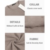 image:imageCOOFANDY Mens Crewneck Sweaters Long Sleeve Dress Knit Sweater Lightweight Slim Fit Pullover SweatersWhiteBrown Twotone Colors