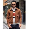 image:imageCOOFANDY Mens Crewneck Sweaters Long Sleeve Dress Knit Sweater Lightweight Slim Fit Pullover SweatersWhiteRust Red