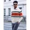 image:imageCOOFANDY Mens Crewneck Sweaters Long Sleeve Dress Knit Sweater Lightweight Slim Fit Pullover SweatersWhiteRust Red