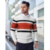 image:imageCOOFANDY Mens Crewneck Sweaters Long Sleeve Dress Knit Sweater Lightweight Slim Fit Pullover SweatersWhiteRust Red