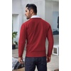 image:imageCOOFANDY Mens Crewneck Sweaters Long Sleeve Dress Knit Sweater Lightweight Slim Fit Pullover SweatersWine Red