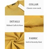 image:imageCOOFANDY Mens Crewneck Sweaters Long Sleeve Dress Knit Sweater Lightweight Slim Fit Pullover SweatersYellow