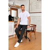 image:imageCOOFANDY Mens Drawstring Casual Pants Cotton Twill Elastic Waist Chino PantsBlack