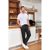 image:imageCOOFANDY Mens Drawstring Casual Pants Cotton Twill Elastic Waist Chino PantsBlack