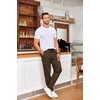 image:imageCOOFANDY Mens Drawstring Casual Pants Cotton Twill Elastic Waist Chino PantsBrown
