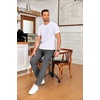 image:imageCOOFANDY Mens Drawstring Casual Pants Cotton Twill Elastic Waist Chino PantsDark Grey