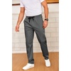 image:imageCOOFANDY Mens Drawstring Casual Pants Cotton Twill Elastic Waist Chino PantsDark Grey