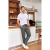 image:imageCOOFANDY Mens Drawstring Casual Pants Cotton Twill Elastic Waist Chino PantsDark Grey
