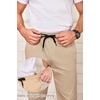 image:imageCOOFANDY Mens Drawstring Casual Pants Cotton Twill Elastic Waist Chino PantsKhaki