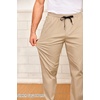 image:imageCOOFANDY Mens Drawstring Casual Pants Cotton Twill Elastic Waist Chino PantsKhaki
