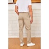 image:imageCOOFANDY Mens Drawstring Casual Pants Cotton Twill Elastic Waist Chino PantsKhaki