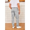 image:imageCOOFANDY Mens Drawstring Casual Pants Cotton Twill Elastic Waist Chino PantsLight Grey