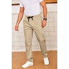 image:imageCOOFANDY Mens Drawstring Casual Pants Cotton Twill Elastic Waist Chino PantsLight Khaki