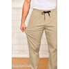 image:imageCOOFANDY Mens Drawstring Casual Pants Cotton Twill Elastic Waist Chino PantsLight Khaki