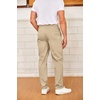 image:imageCOOFANDY Mens Drawstring Casual Pants Cotton Twill Elastic Waist Chino PantsLight Khaki