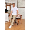 image:imageCOOFANDY Mens Drawstring Casual Pants Cotton Twill Elastic Waist Chino PantsLight Khaki