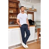 image:imageCOOFANDY Mens Drawstring Casual Pants Cotton Twill Elastic Waist Chino PantsNavy