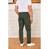 image:imageCOOFANDY Mens Drawstring Casual Pants Cotton Twill Elastic Waist Chino PantsOlive Green