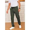 image:imageCOOFANDY Mens Drawstring Casual Pants Cotton Twill Elastic Waist Chino PantsOlive Green