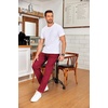 image:imageCOOFANDY Mens Drawstring Casual Pants Cotton Twill Elastic Waist Chino PantsRed