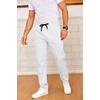 image:imageCOOFANDY Mens Drawstring Casual Pants Cotton Twill Elastic Waist Chino PantsWhite