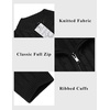 image:imageCOOFANDY Mens Full Zip Cardigan Sweater Slim Fit Cable Knitted Zip Up Sweater with PocketsBlack