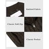image:imageCOOFANDY Mens Full Zip Cardigan Sweater Slim Fit Cable Knitted Zip Up Sweater with PocketsBrown