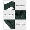 image:imageCOOFANDY Mens Full Zip Cardigan Sweater Slim Fit Cable Knitted Zip Up Sweater with PocketsGreen