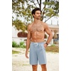 image:imageCOOFANDY Mens Hawaiian Beach Shorts Elastic Waist Drawstring Lightweight Summer Casual Shorts with PocketBlue