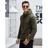 image:imageCOOFANDY Mens Hooded Sweatshirt Casual Long Sleeve Drawstring Waffle Knit Pullover HoodiesArmy Green