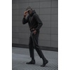 image:imageCOOFANDY Mens Hooded Sweatshirt Casual Long Sleeve Drawstring Waffle Knit Pullover HoodiesBlack