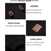 image:imageCOOFANDY Mens Hooded Sweatshirt Casual Long Sleeve Drawstring Waffle Knit Pullover HoodiesBlack