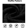 image:imageCOOFANDY Mens Hooded Sweatshirt Casual Long Sleeve Drawstring Waffle Knit Pullover HoodiesBlack
