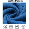 image:imageCOOFANDY Mens Hooded Sweatshirt Casual Long Sleeve Drawstring Waffle Knit Pullover HoodiesBlue
