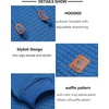 image:imageCOOFANDY Mens Hooded Sweatshirt Casual Long Sleeve Drawstring Waffle Knit Pullover HoodiesBlue