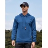 image:imageCOOFANDY Mens Hooded Sweatshirt Casual Long Sleeve Drawstring Waffle Knit Pullover HoodiesBlue
