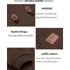 image:imageCOOFANDY Mens Hooded Sweatshirt Casual Long Sleeve Drawstring Waffle Knit Pullover HoodiesCoffee