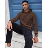 image:imageCOOFANDY Mens Hooded Sweatshirt Casual Long Sleeve Drawstring Waffle Knit Pullover HoodiesCoffee