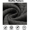 image:imageCOOFANDY Mens Hooded Sweatshirt Casual Long Sleeve Drawstring Waffle Knit Pullover HoodiesDark Gray