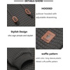 image:imageCOOFANDY Mens Hooded Sweatshirt Casual Long Sleeve Drawstring Waffle Knit Pullover HoodiesDark Gray