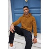 image:imageCOOFANDY Mens Hooded Sweatshirt Casual Long Sleeve Drawstring Waffle Knit Pullover HoodiesDark Yellow