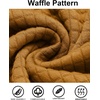 image:imageCOOFANDY Mens Hooded Sweatshirt Casual Long Sleeve Drawstring Waffle Knit Pullover HoodiesDark Yellow